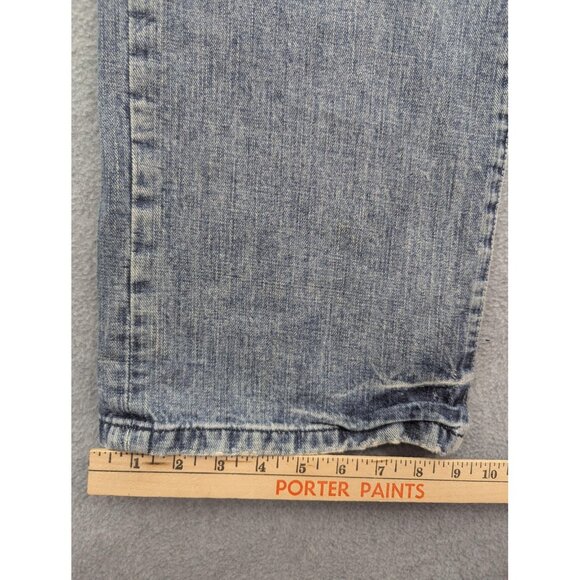 Vintage Akademiks Jeans Mens 32 Blue Baggy Embroidered Back Pockets Classic Y2K - Picture 8 of 16